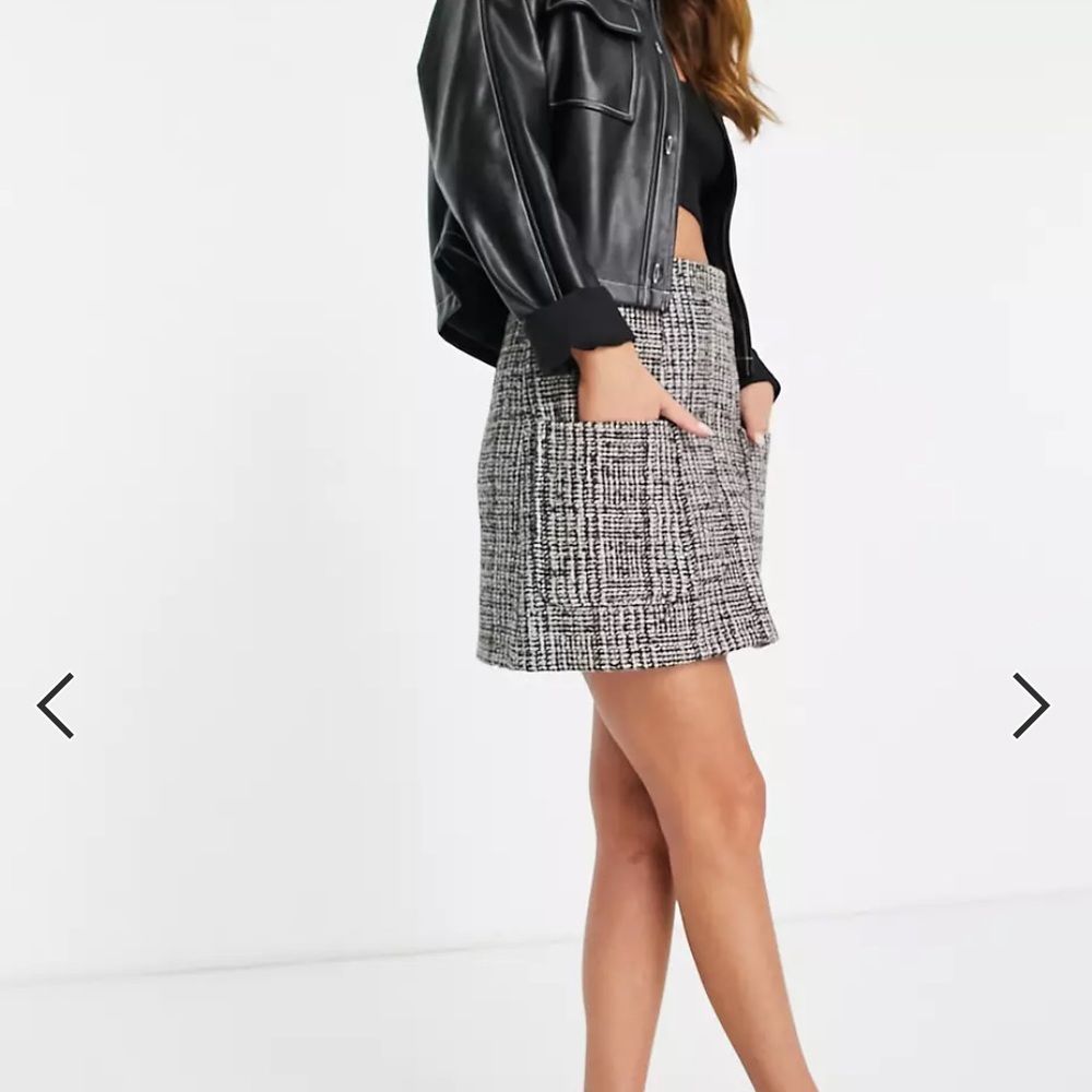 ASOS a-line tweed skirt size small, new with tags